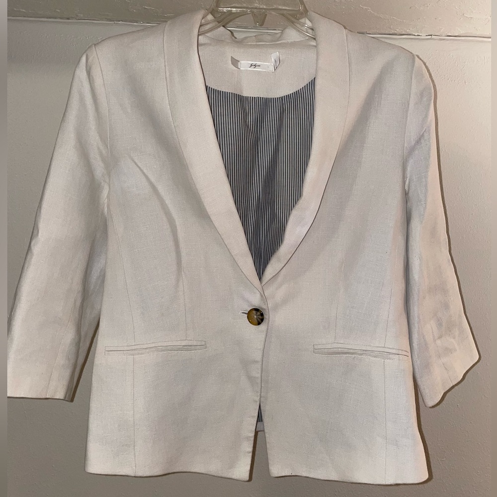 GIBSON Collar Blazer Oatmeal color size Small